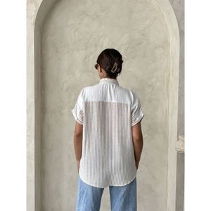 Blusas y Camisas a Rayas para Mujer Topshow con Adornos de Piedras - Venta al Por Mayor - Product Image 1