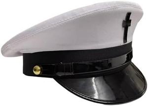 Nouvelles Casquettes de Chevalier Templier Génériques de la Franc-Maçonnerie - Noir, Quasi-identiques à celles de la Compagnie de Paris, Tailles 7 1/4-8, Blanc - Product Image 4