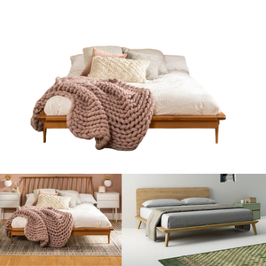 Meubles de chambre à coucher modernes, ensemble de lits king et queen size, type mélamine d'Indonésie, bois direct d'usine - Product Image 5
