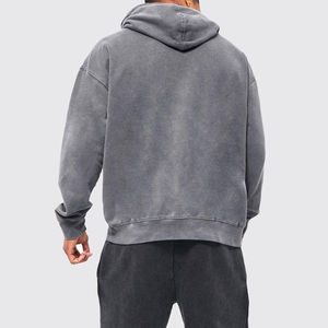 Top qualité matériel fait hommes lavage à l'acide sweats à capuche pour la vente entièrement personnalisé dernier style hommes tenue décontracté lavage à l'acide sweats à capuche - Product Image 2