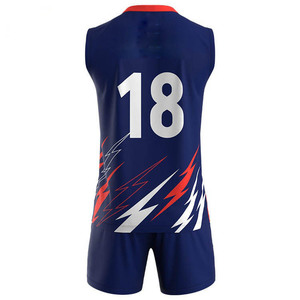 Uniforme de voleibol personalizado por sublimación, tejido transpirable de secado rápido, perfecto para el rendimiento atlético y actividades de equipos deportivos. - Product Image 4