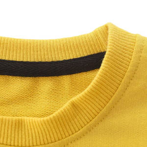 Sweatshirts à col rond en coton de couleur unie personnalisés pour enfants bébés garçons vierge style décontracté printemps automne - Product Image 3