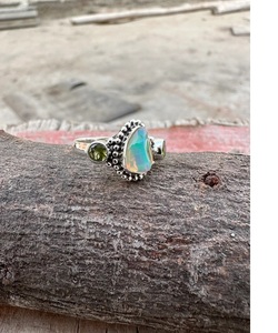 Elegante anillo de piedras preciosas de ópalo de fuego de Plata de Ley 925 sólida para mujer, joyería de declaración única hecha a mano, ajuste de bisel Cristiano - Product Image 2