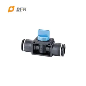 Pneumatic Fitting Plastic Hand Valve Push In Air Fitting