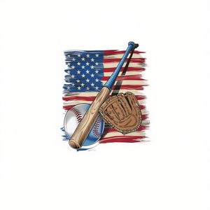 T-shirt de joueur de baseball avec drapeau américain, vêtements promotionnels patriotiques américains - Product Image 2
