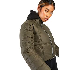 เสื้อแจ็คเก็ตแฟชั่นสตรีทแวร์แบบเรียบง่าย หนานุ่ม ดีไซน์ใหม่ รับผลิตตามแบบ OEM ไซส์ใหญ่ ทรงหลวม สวมใส่สบายสำหรับผู้หญิง - Product Image 4