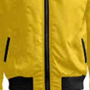 Blouson Bomber Mikado Jaune Réversible Imperméable Respirant Coupe-Vent Style Universitaire Décontracté Col en V Manches Avant - Product Image 4