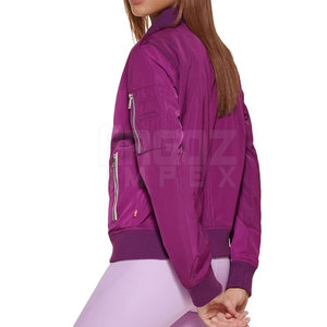 Dernière conception 100% polyester fait femmes Bomber veste imperméable en gros Bomber veste pour les femmes - Product Image 4