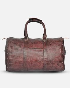 Sac de voyage en cuir vieilli brun vintage pour homme, sac de sport rétro pour week-end, sac de sport pour la nuit, bagage à main - Product Image 6