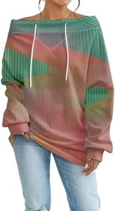 Sudadera Holgada Informal con Estampado Gráfico de Moda para Mujer, Sudadera con Capucha Floral, Sudadera de Manga Larga Extra Grande - Product Image 6