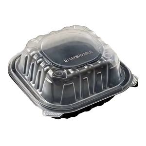 Contenitore per Alimenti Trasparente e Nero 6 X 6 con 1 Scomparto per Organizzazione Pratica - Product Image 1