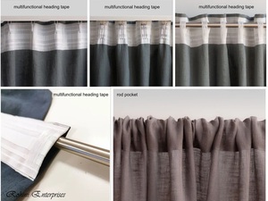 Panneaux de rideaux en lin délavé extra longs personnalisés Rideaux de fenêtre d'hôtel modernes Rideaux en lin lavés de style décoratif Taille personnalisée - Product Image 5