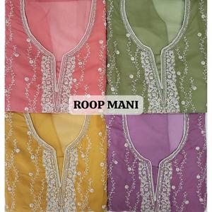 Thiết Kế Của Phụ Nữ Không Khâu Khâu Phù Hợp Với Tinh Khiết Lụa Organza Trọng Lượng Nhẹ Sang Trọng Vải Cho Các Sự Kiện Đặc Biệt Bộ Nhớ 100% <span class=keywords><strong>Polyester</strong></span> - Product Image 3