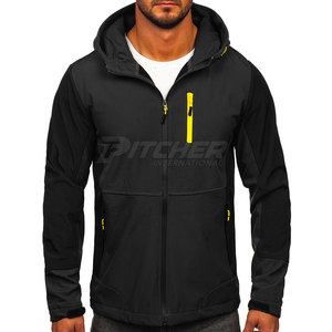 Trendy Breathable <b>Men's</b> Hooded Softshell <b>Jacket</b> <b>for</b> Winter-Customizable Design Windproof & Eco-Friendly - Product Image 1