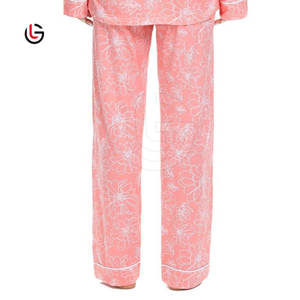 Ropa de dormir de lujo personalizada transpirable, conjunto de 2 piezas de seda de algodón Extra suave para mujeres hecho en Pakistán - Product Image 6