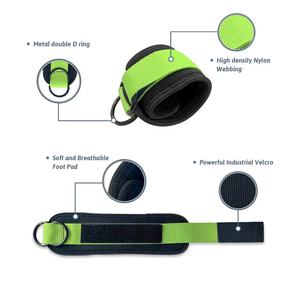 Venta al por mayor Verde-Negro tobillo puños levantamiento de pesas pierna gimnasio entrenamiento Fitness tobillo puños al por mayor entrenamiento-ejercicio tobillo puños - Product Image 5