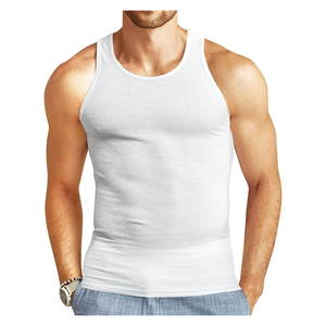 Camiseta sin mangas de algodón de secado rápido y transpirable para hombre, camiseta sin mangas informal de talla grande, suministro OEM con servicio personalizado - Product Image 1