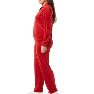Ensemble survêtement en velours, design en velours, survêtement deux pièces, veste et pantalon, survêtement pour femme, haute qualité, strass pour femme - Product Image 3