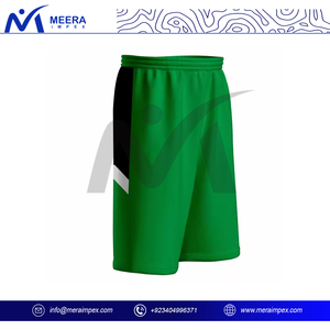 Pantalones cortos de malla verde y negra en blanco para hombre de verano, pantalones cortos de fitness transpirables y sostenibles para hombre - Product Image 4