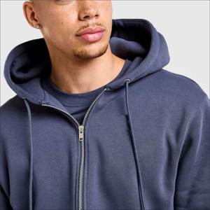 ATHLETIC FULL ZIP HOODIE PREMIUM HEAVYWEIGHT SPORTSWEAR JACKET SUDADERA DE ALGODÓN CON LOGOTIPO PERSONALIZADO OVERSIZE STREETWEAR HOODIE PARA HOMBRE - Product Image 4