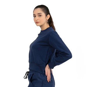 Chándal Deportivo Informal para Mujer, con Capucha, Cuello en V, Logotipo, 100% Algodón, Transpirable, Ligero, 2 en 1, con Cierre de Cordón, para Invierno - Product Image 2