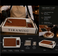 Plateau de service mobile pour cannoli, tiramisu, popcorn et snacks, avec bandoulière, pour soirées cinéma et traiteur