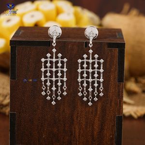 0.47 TDW rond brillant coupe diamant boucle d'oreille or blanc Labgrown diamant Hpht/Cvd diamant bijoux - Product Image 1