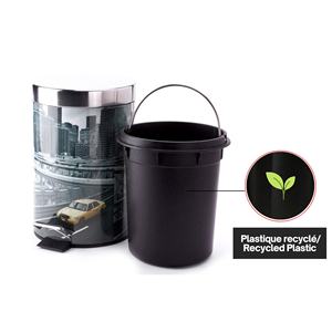 Cubo de Basura de Acero Inoxidable MSV 'New York' de 3L con Tapa, 16.5 x 25.6 cm - Product Image 4