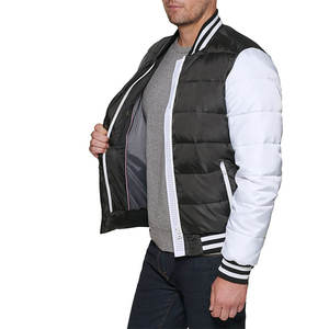 Chaqueta universitaria Chaquetas acolchadas cómodas y elegantes Chaqueta acolchada con cuello levantado de aspecto moderno para hombres - Product Image 6