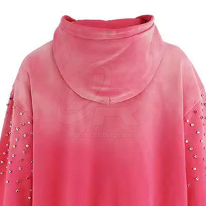 เสื้อฮู้ดผู้ชายแบบแห้งเร็ว ประดับเพชรเทียม สีพื้น เสื้อฮู้ดผู้ชายประดับเพชรเทียม ราคาถูก - Product Image 6