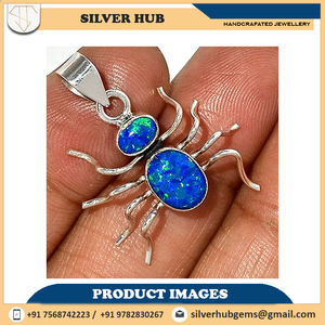 Pendentif vintage en opale de feu, fait à la main, en argent sterling 925 massif, grand pendentif en pierre précieuse de toutes tailles pour femmes, ODM OEM - Product Image 4