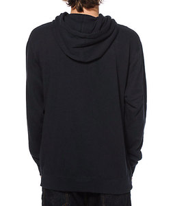 Sudadera con capucha para hombre con logotipo impreso personalizado con hombros recortados y tela de mezcla de algodón suave para un aspecto moderno y relajado - Product Image 2