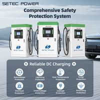 Chargeur rapide pour véhicules électriques SETEC POWER niveau 3 DC 60 kW-500 kW, station de recharge rapide commerciale