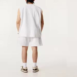 Los mejores conjuntos de camisetas sin mangas con logotipo personalizado para hombre, ropa de calle de peso pesado Retro, conjunto informal de dos piezas para hombre, conjuntos cortos de verano para hombre - Product Image 3