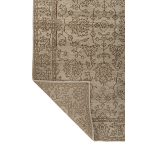 Aprezo Floral Wool <b>Rug</b> Beige Brown Hand Knotted for Home for Living Hallway Entryway Rectangle Puzzle Abstract Pattern-Lca-6013 - Product Image 5