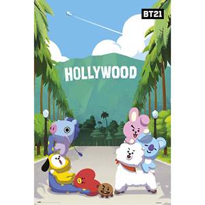 Póster BT21 para Hollywood, Técnica de Impresión Digital, Estilo Colgante, Lona de Vinilo, Material de Poliéster, Banderas, Pancartas - Product Image 3