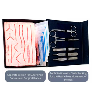 Meilleur kit de suture pour étudiants en médecine et en soins infirmiers Ensemble de formation à la suture chirurgicale Kit complet de formation à la suture avec coussinet en silicone CE - Product Image 2