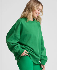 เสื้อฮู้ดดี้ฟิตเนสผู้หญิง ผ้าฝ้าย 100% แห้งเร็ว พิมพ์ลายเรียบ ระบายอากาศดี มีซิป ผ้า 320 กรัม ทรงหลวม ความยาวครอป ขายส่ง - Product Image 6