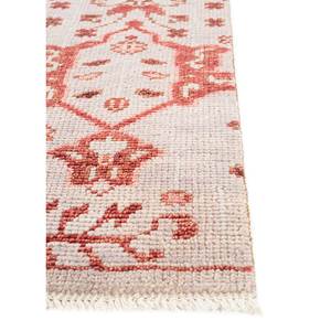 Alfombra de Lana Anudada a Mano Erbe, Diseño Abstracto con Medallón Rojo Naranja, Rectangular, para el Hogar, Entrada o Pasillo, 9x12 - Product Image 4