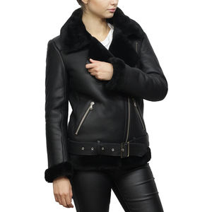 Veste en cuir pour femme M0VA TEXTILES, manches longues, respirante, de haute qualité, à vendre, veste en cuir tendance pour l'hiver - Product Image 6