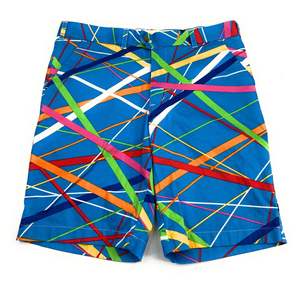 Short de golf pour homme de 9 pouces, entrejambe 90% polyester 10% élasthanne, logo personnalisé, impression par sublimation, motif élastique - Product Image 1