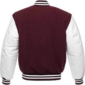 Veste universitaire en laine avec tissu en toile col rond coupe-vent pour une utilisation extérieure en hiver pour hommes - Product Image 2