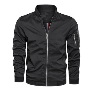 Chaqueta de bombardero de calle alta para hombre de invierno de alta calidad Precio competitivo Lona Parche bordado impreso personalizado Diseño al por mayor - Product Image 1
