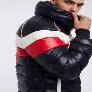 Wholesale Unisex Winter Puffer Jacket 100% Polyester Custom Logo Plus Size Windproof Zipper Coated-Men's Casual Logoed Puffer - Product Image 3