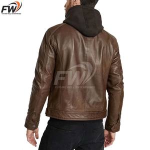 Vestes en cuir d'hiver de haute qualité, nouveau design, chaudes à l'intérieur, pour l'extérieur, service OEM à faible MOQ, directement de l'usine - Product Image 2