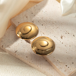 Pendientes de Moda Chapados en Oro de 18K, Acero Inoxidable 304, Patrón Geométrico en Espiral, Estilo Simple, Perfectos para el Uso Diario de Mujeres, Elegantes - Product Image 5