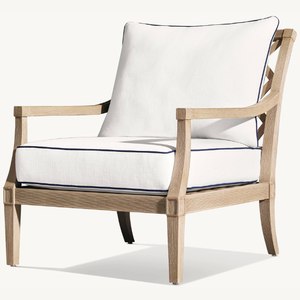 Meubles d'extérieur : chaise simple en teck avec coussin sur l'assise, style moderne, durable - Product Image 4
