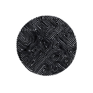 Tapis en viscose à motifs abstraits, tufté à la main, couleur ivoire, pour usage domestique - Tra-14936 - Product Image 1