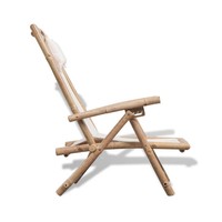 Chaises pliantes d'extérieur en bois vente en gros bon marché chaise pliable en bois de bambou pour la plage et la piscine