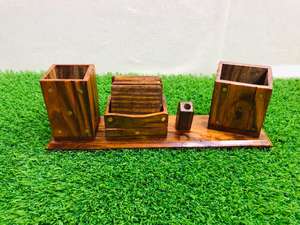 Organizador de escritorio de oficina multifuncional de madera hecho a mano en tamaños personalizados, soporte móvil artesanal al por mayor, soporte móvil elegante - Product Image 6